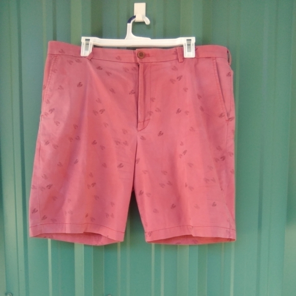 Men's Izod Saltwater Pink Coral Salmon Shorts Lobsters - Picture 1 of 3